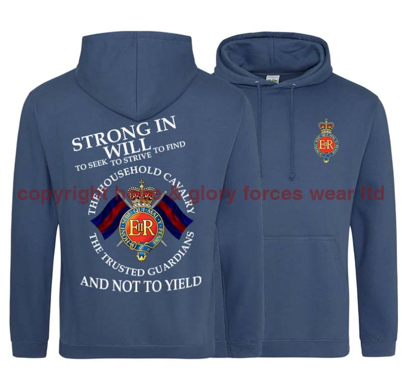 The Household Cavalry Strong In Will Double Side Printed Hoodie