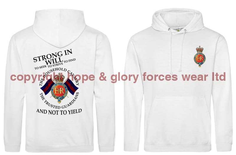 The Household Cavalry Strong In Will Double Side Printed Hoodie