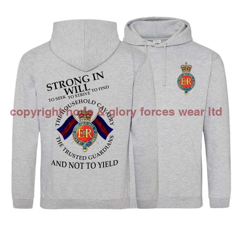 The Household Cavalry Strong In Will Double Side Printed Hoodie
