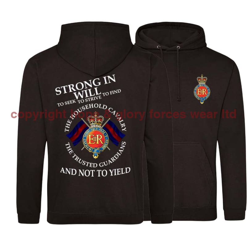 The Household Cavalry Strong In Will Double Side Printed Hoodie
