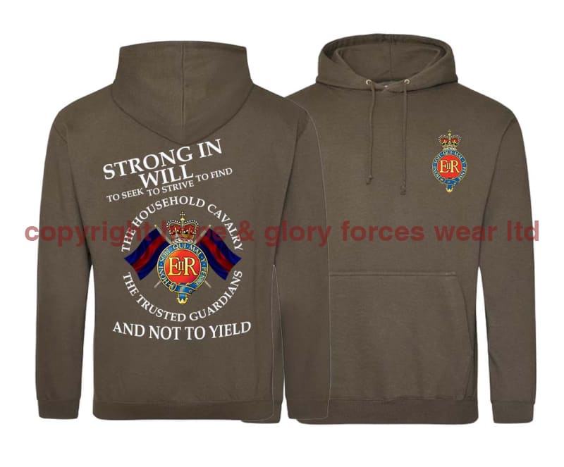 The Household Cavalry Strong In Will Double Side Printed Hoodie