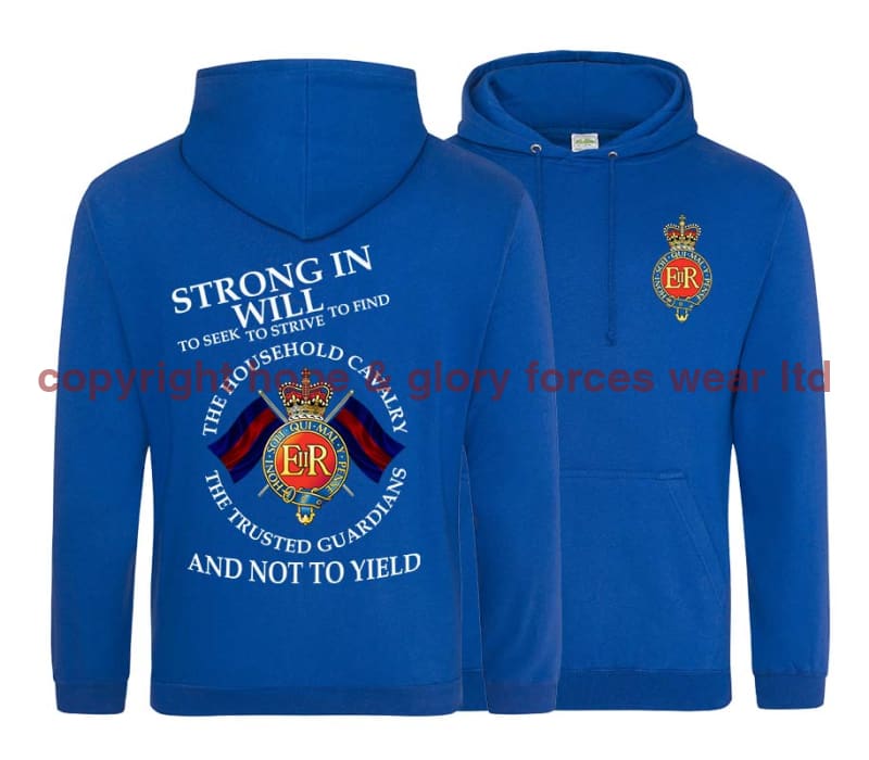 The Household Cavalry Strong In Will Double Side Printed Hoodie
