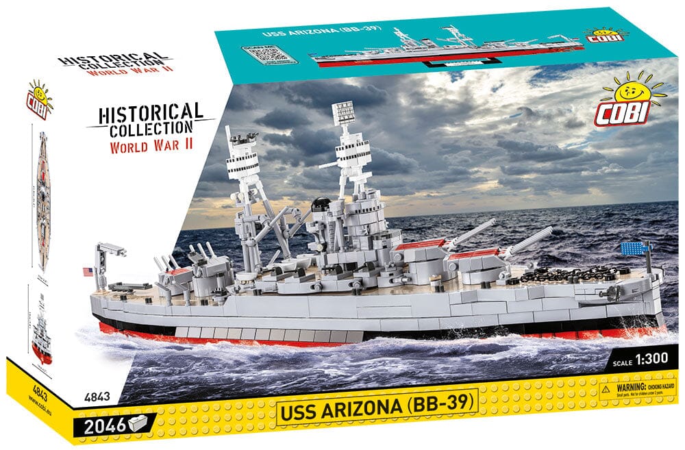 USS Arizona (BB-39) brick model battleship - COBI 4843 - 2046 bricks
