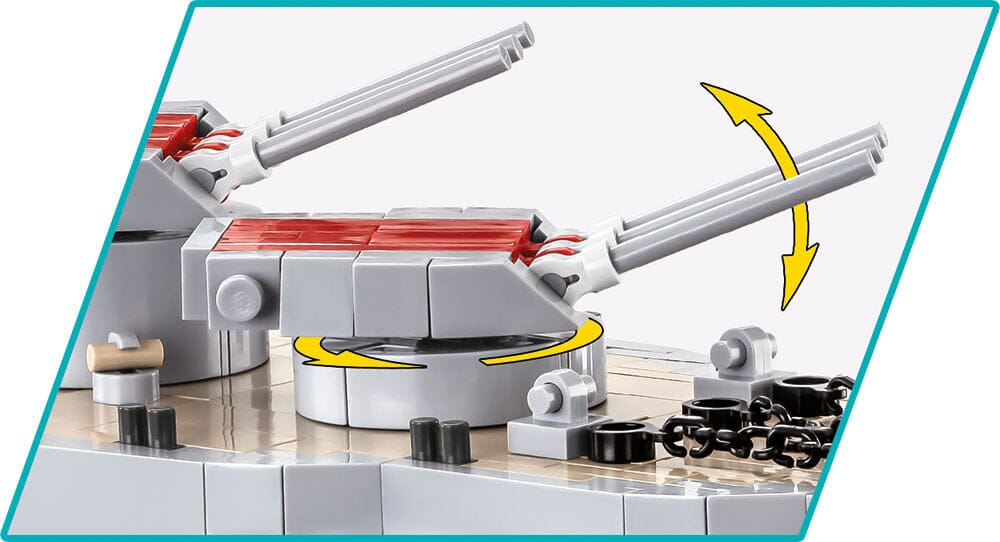 USS Arizona (BB-39) brick model battleship - COBI 4843 - 2046 bricks