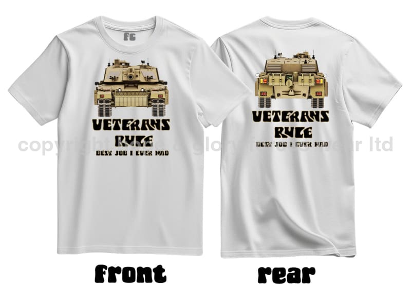 Veterans Rule Chally Tank Best Job I Ever Had Double Print T-Shirt