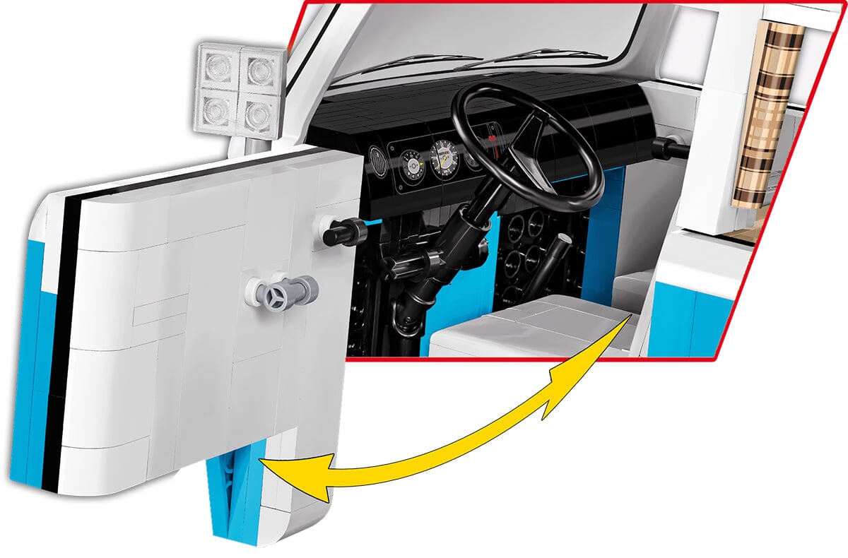 Volkswagen T2a Campervan brick model - COBI 24362 - 2300 bricks