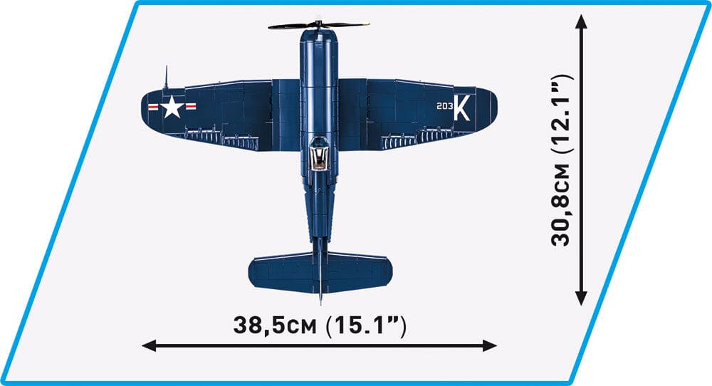Vought F4U-4 Corsair brick plane model - COBI 2417 - 520 bricks
