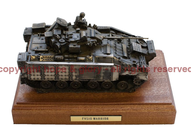 Military Statue - Warrior FV510 Infantry Fighting Vehicle Cold Cast Bronze Statue
