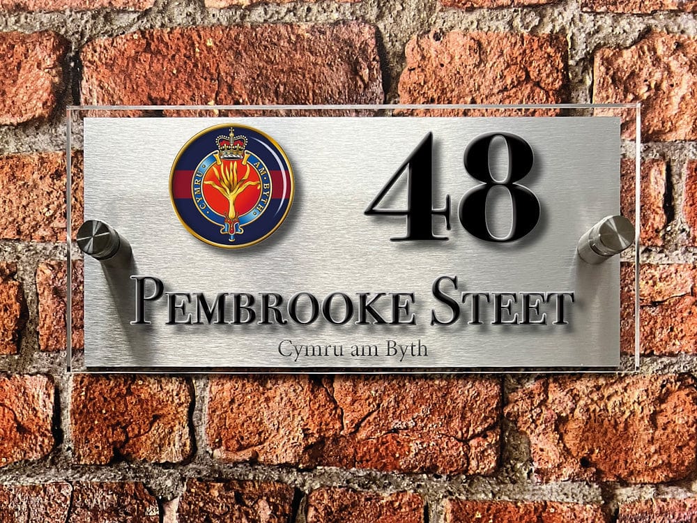 British Armed Forces Units House Sign - Choose Unit Logo