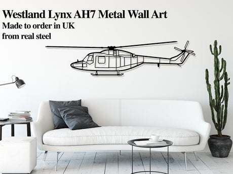 Westland Lynx AH7-V1 Helicopter Metal Wall Art
