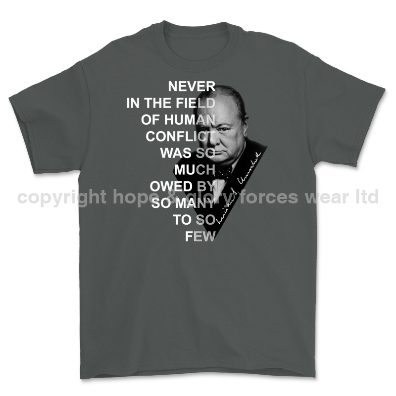 Winston Churchill 'So Much Owed' Printed T-Shirt