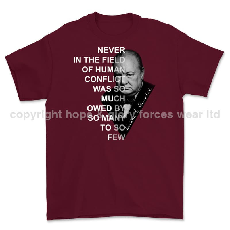 Winston Churchill 'So Much Owed' Printed T-Shirt