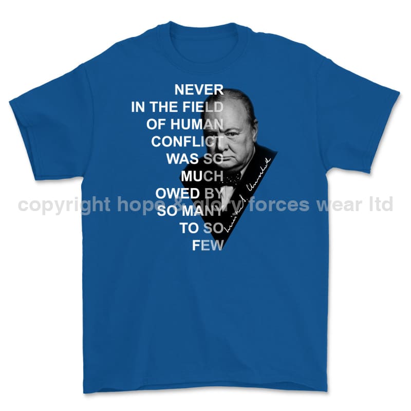 Winston Churchill 'So Much Owed' Printed T-Shirt