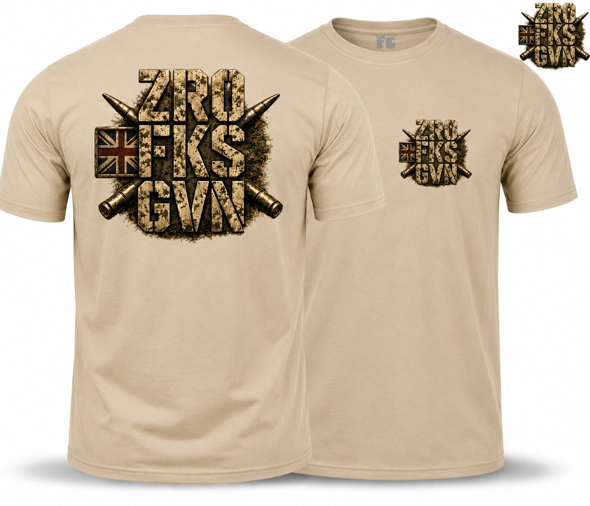 ZRO FKS GVN Double Print T-Shirt