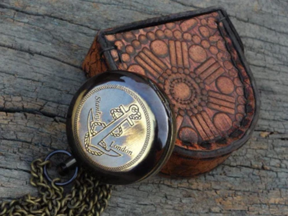 ANCHOR POCKET COMPASS WITH BAG