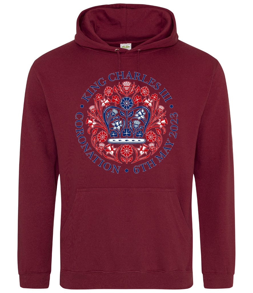 King Charles III Official Coronation Front Printed Unisex Hoodie