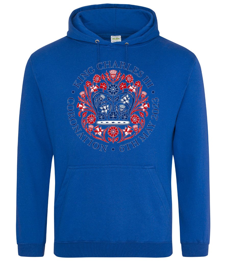 King Charles III Official Coronation Front Printed Unisex Hoodie