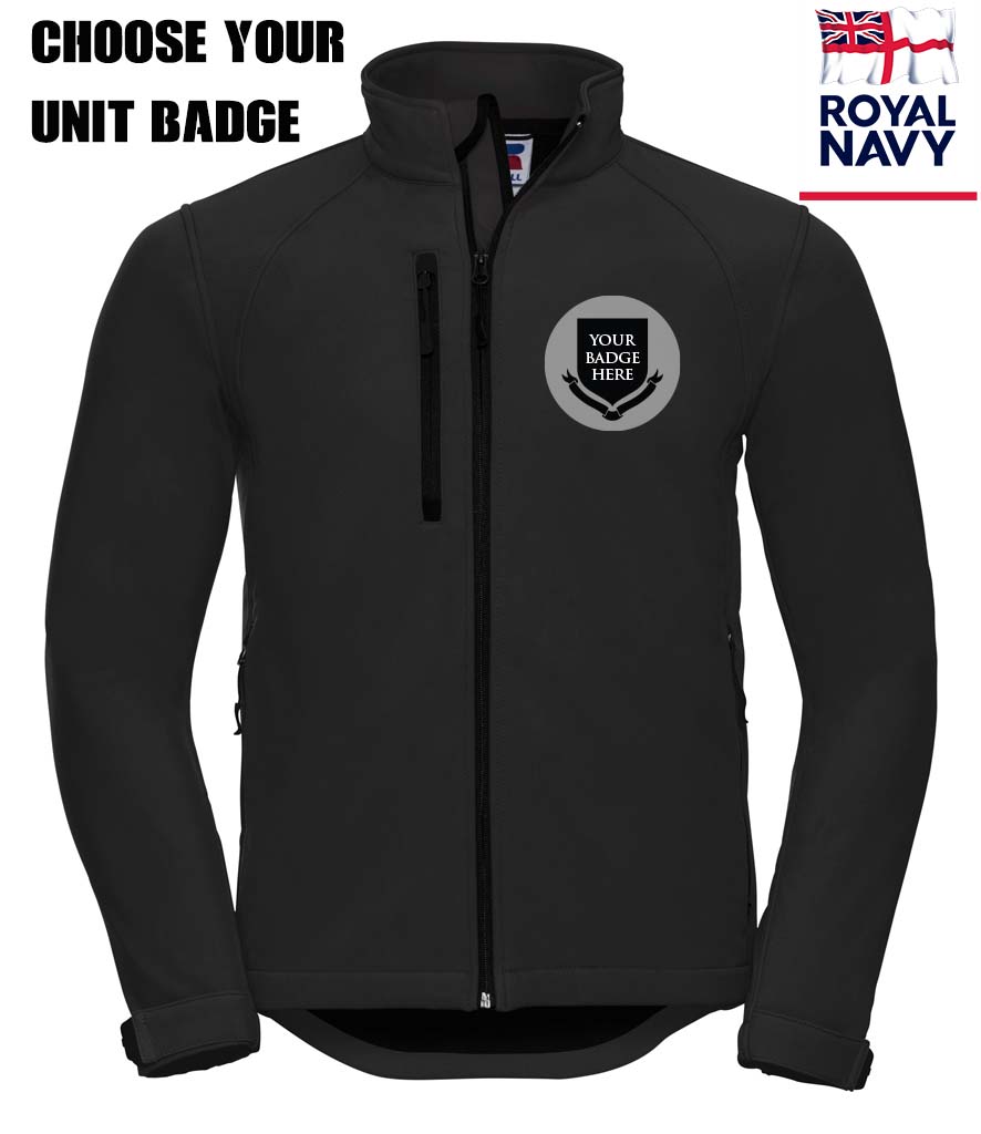 ROYAL NAVY UNITS Embroidered 3 Layer Softshell Jacket