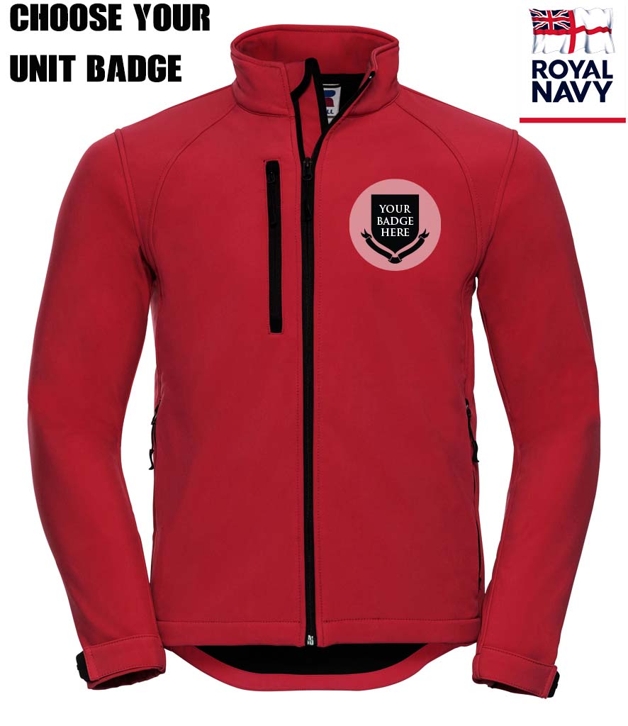 ROYAL NAVY UNITS Embroidered 3 Layer Softshell Jacket
