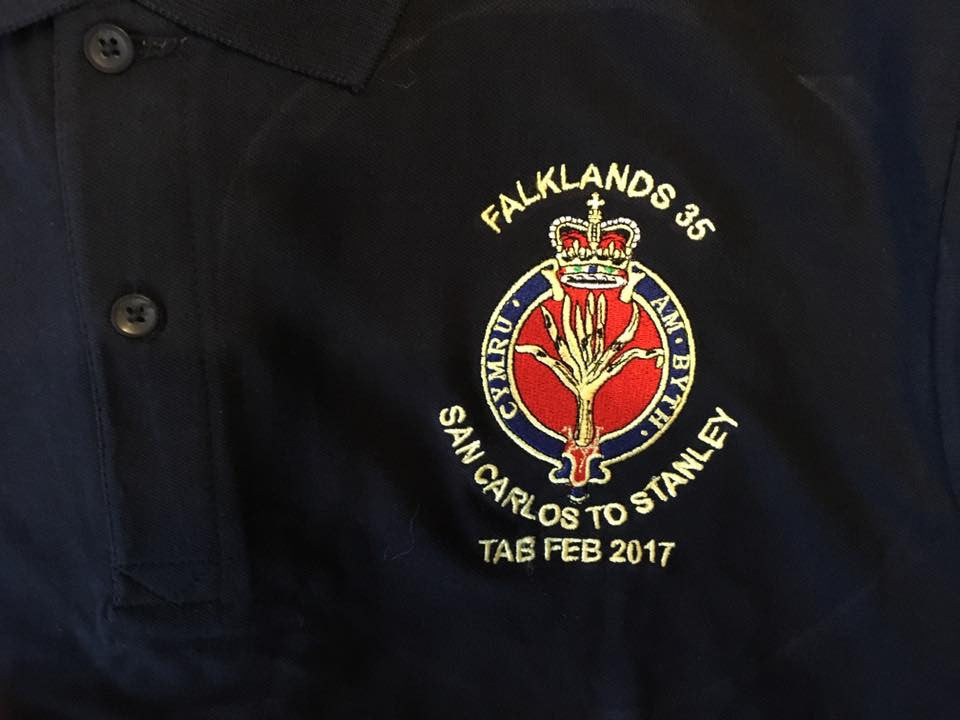 Welsh Guards Veterans 35 Year Anniversary Tab across Falklands
