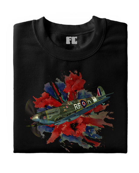 spitfire lest we forget poppy tshirt