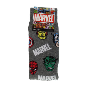 Mens Novelty Marvel Socks - Captain America, Spiderman, Hulk Design