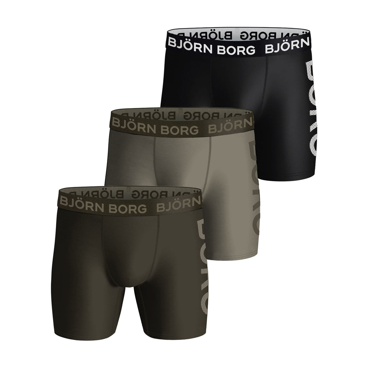 Björn Borg 3  Pack Mens Sports Performance Boxer Shorts (Designer)
