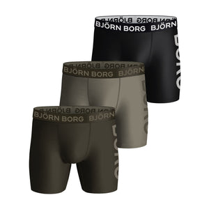 Björn Borg 3  Pack Mens Sports Performance Boxer Shorts (Designer)