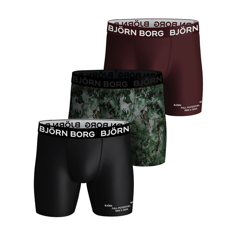 Björn Borg 3  Pack Mens Sports Performance Boxer Shorts (Designer)