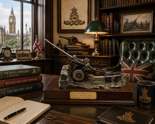 105 Light Gun Cold Cast Bronze Statue