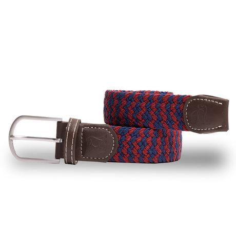 Royal Engineers Woven Belt - Burgundy Zigzag