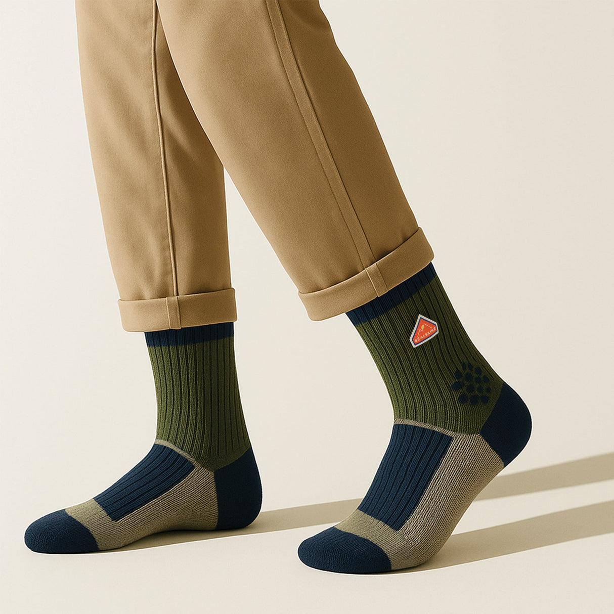 Sealskinz Recycled Wool Mid Colour Block Hiking Socks for Men and Women