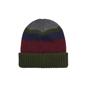 Unisex Waterproof Thermal Roll Cuff Striped Beanie Hat