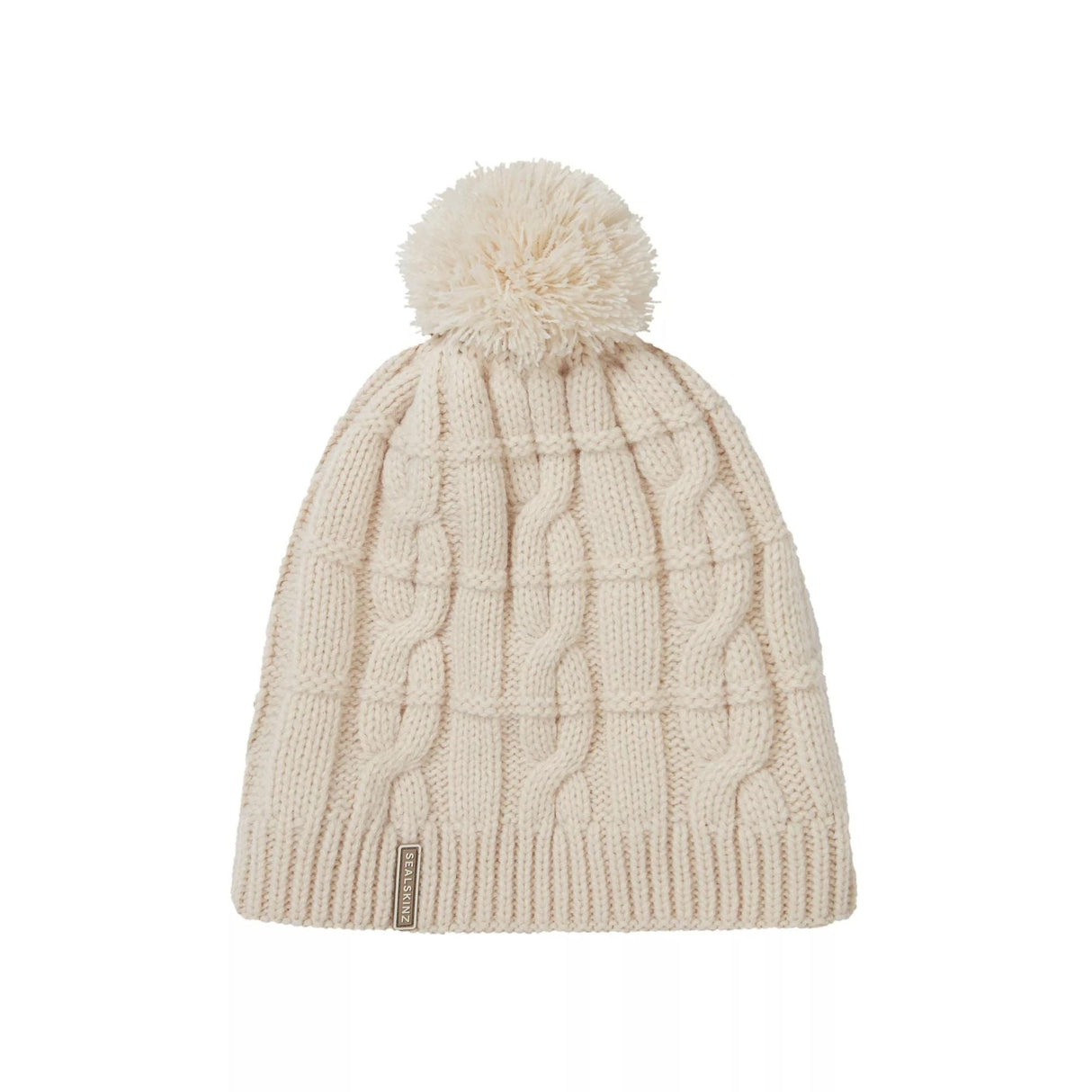 Unisex Waterproof Cold Weather Cable Knit Bobble Hat