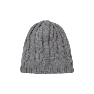 Mens Waterproof Cold Weather Cable Knit Beanie Hat