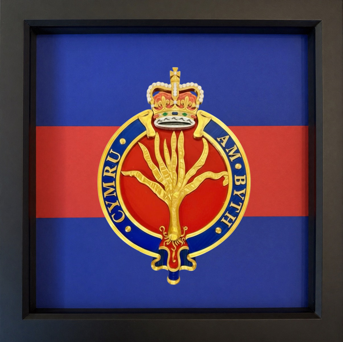 Welsh Guards Queen's 3D Cap Badge Display Frame
