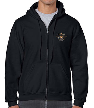 1st The Queen's Dragoon Guards Unisex Full Zip Hoodie