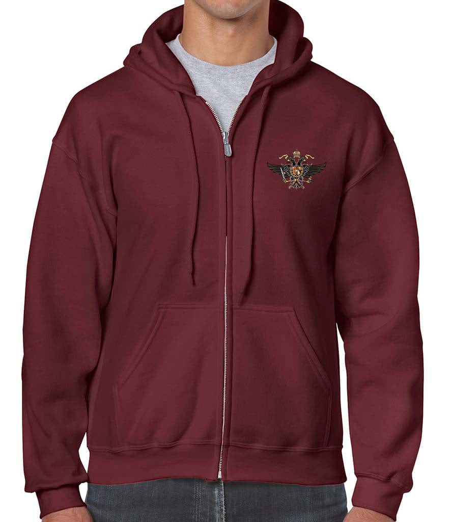 1st The Queen's Dragoon Guards Unisex Full Zip Hoodie