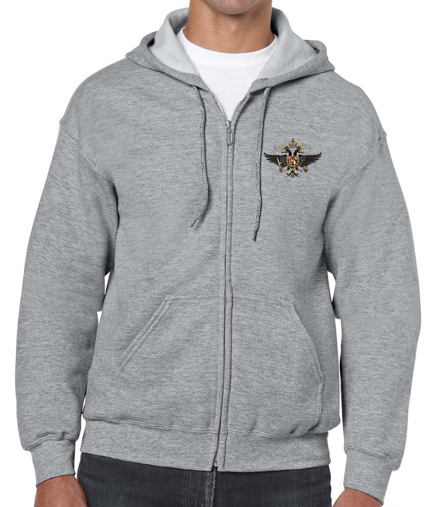 1st The Queen's Dragoon Guards Unisex Full Zip Hoodie