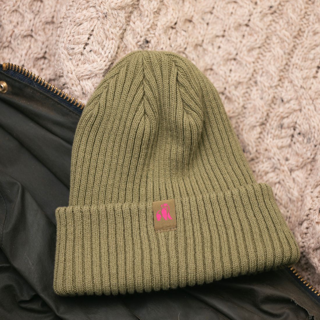 Organic Cotton Beanie - Olive Cotton Beanie - Olive