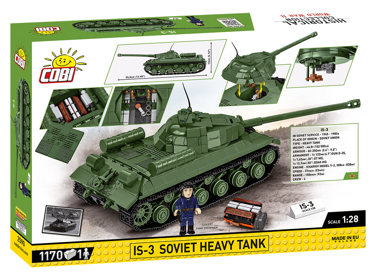 IS-3 Soviet brick tank model 