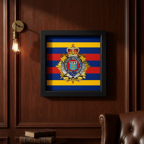 Royal Logistic Corps 3D Queen's Cap Badge Display Frame