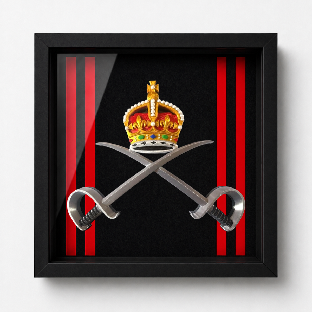 RAPTC King's Crown Cap Badge Display Frame