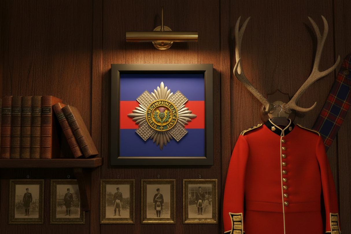 Scots Guards 3D Cap Badge Display Frame 