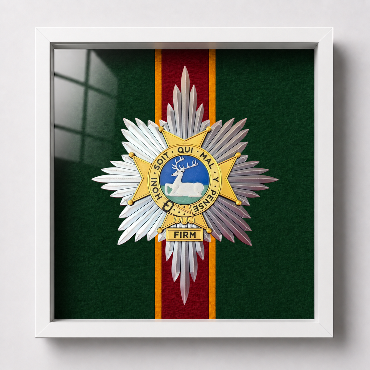 Worcestershire & Sherwood Foresters Cap Badge Display Frame
