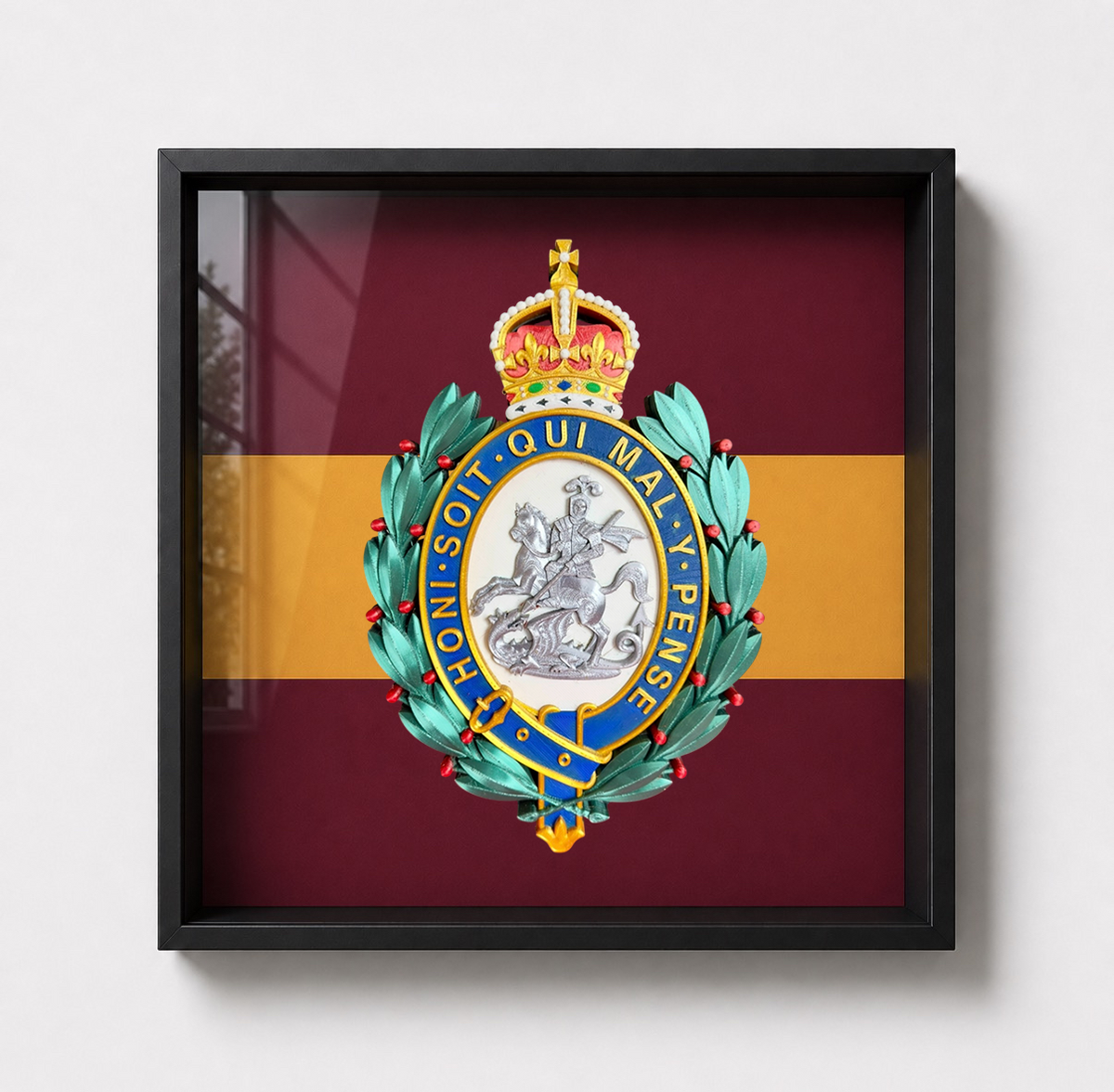 Royal Regiment of Fusiliers Cap Badge Display Frame King's Crown 