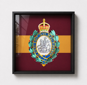 Royal Regiment of Fusiliers Cap Badge Display Frame King's Crown 