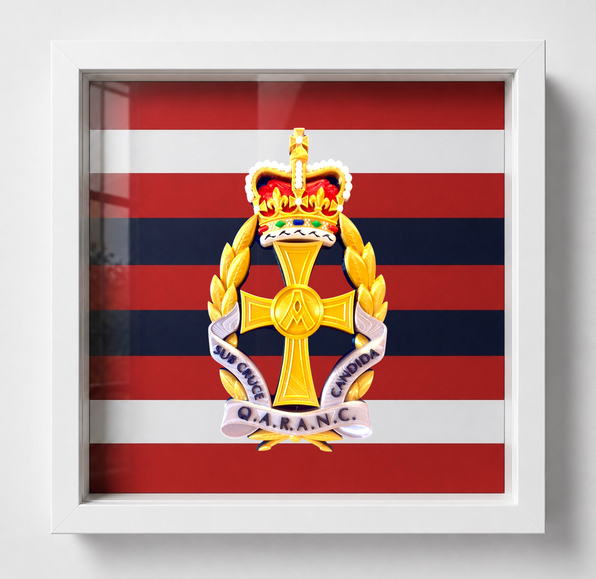 QARANC Queen's Crown Cap Badge Display Frame