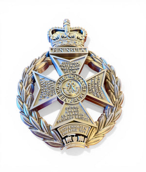 Royal Green Jackets Silver Cap Badge | Officially Licensed