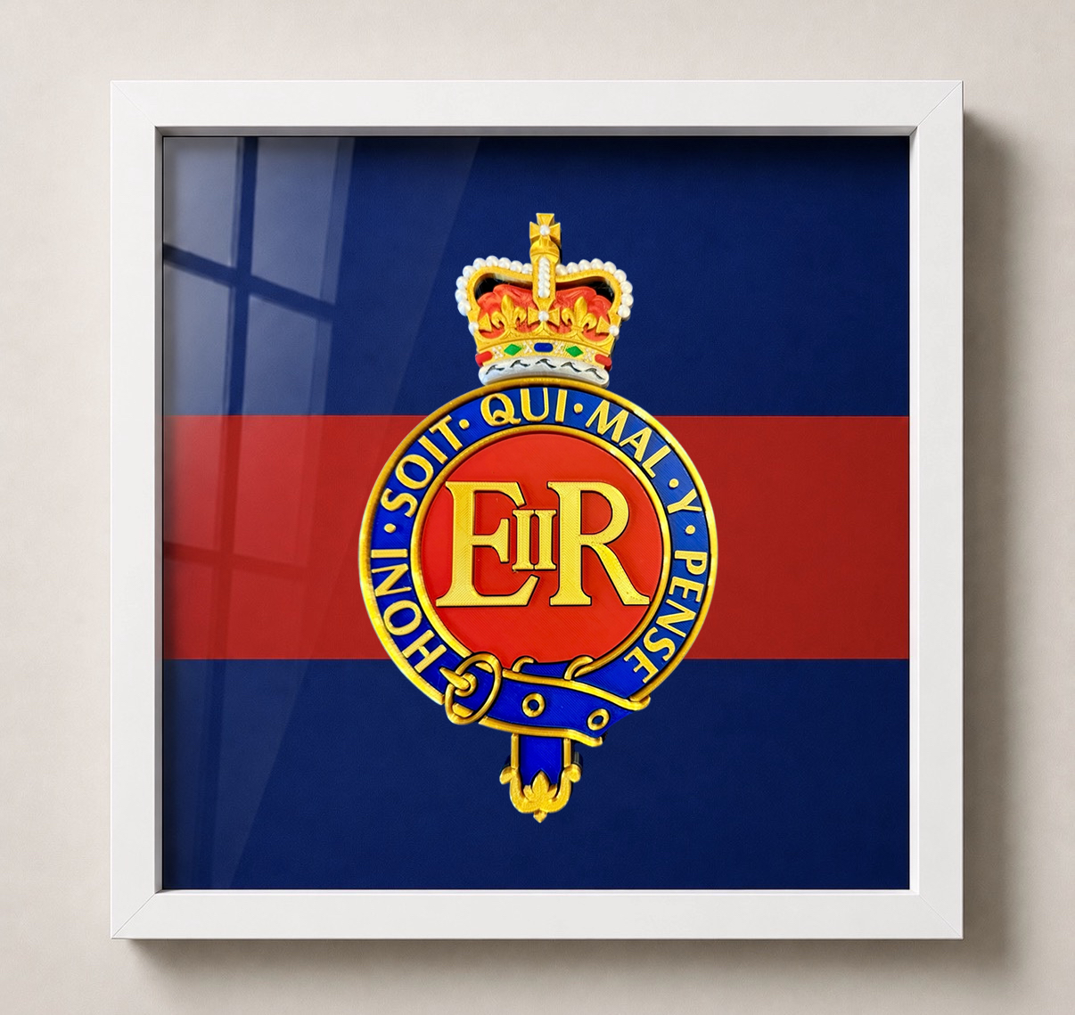 Household Cavalry Queen's Crown Cap Badge Display Frame | Officially Licensed